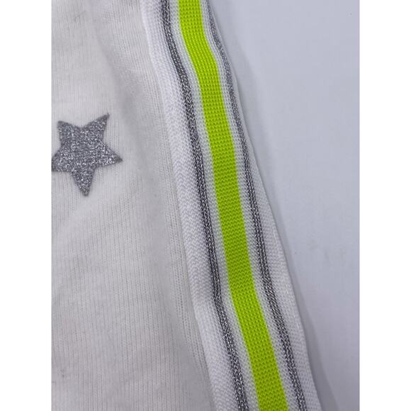 PJ Salvage White Pajama Shorts Intimates Silver Stars and Neon‎ Sides Sz M - Picture 4 of 10